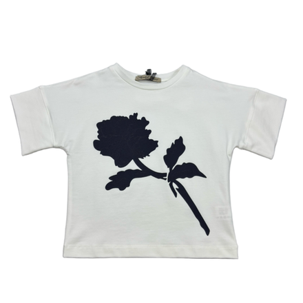 Футболка синий цветок