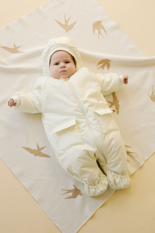 Демисезонный комбинезон экрю bloom