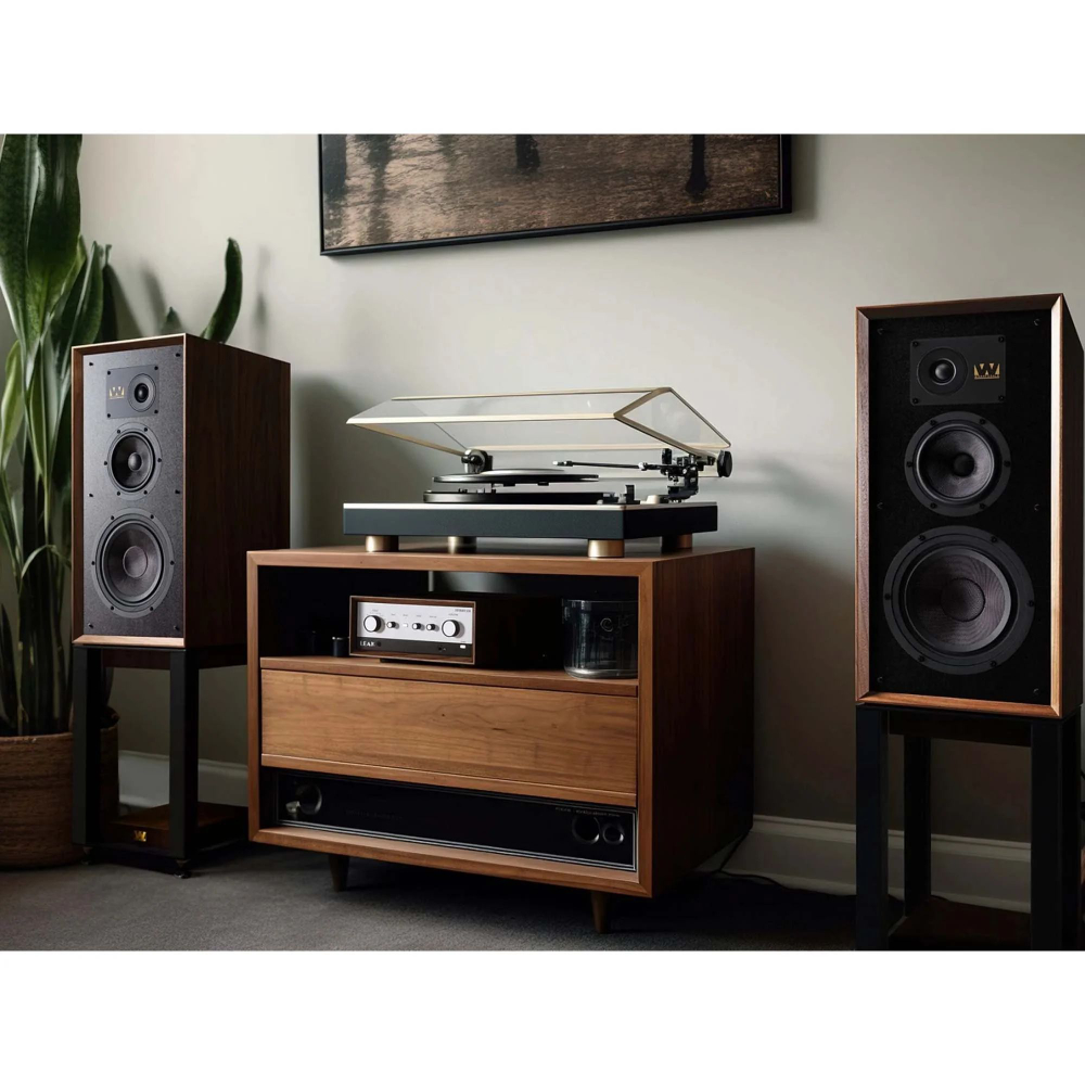 Полочная акустическая система со стойками Wharfedale Super Linton (with stand) Mahogany Red