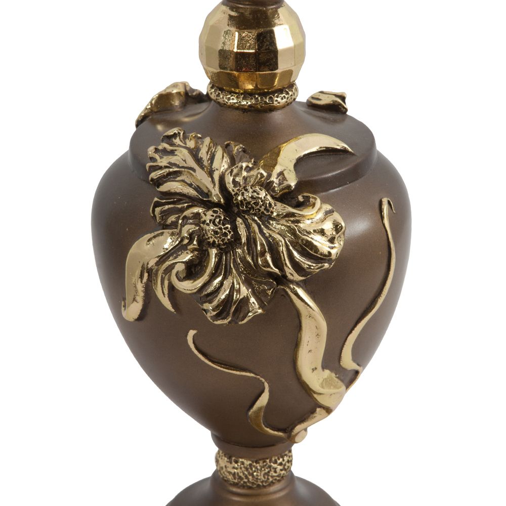 Настольная лампа Флер де Лис Бронза с абажуром №38 Vatican (Ватикан) Черный