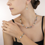 Серьги Coeur de Lion 4905/20-1566 цвет серый, жёлтый