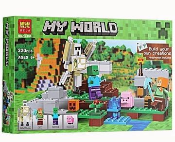 Конструктор Minecraft My World «Железный Голем 2» 220 деталей , Bela арт. 10468