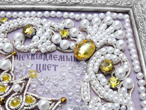 ЖС-11-СЖ Набор для вышивания хрустальными камнями Богородица Неувядаемый цвет (желтый)