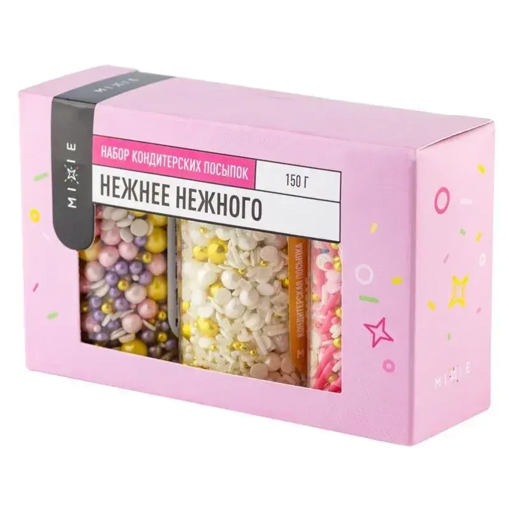 Набор кондитерских посыпок MIXIE "Нежнее нежного"