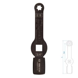 KING TONY (10B0B-E18) Ключ для тормозных суппортов грузовых автомобилей E18, 3/4", ударный