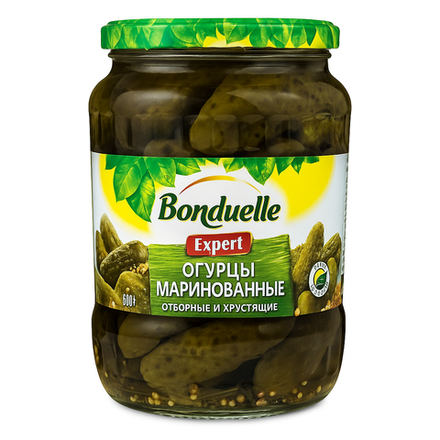 Огурцы маринованные Bonduelle 680 гр