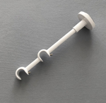 Карниз кованый "Роза Ост" d16 мм трехрядный со второй направляющей, цвет белый