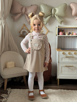 Сарафан из вельвета, цвет бежевый/молочный