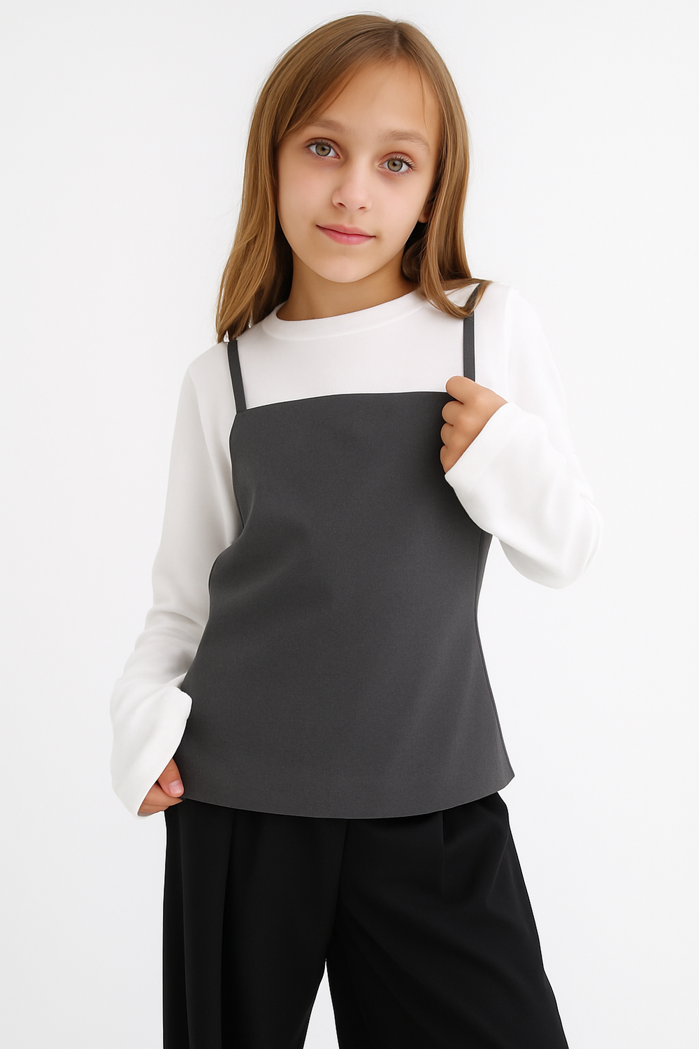 Топ школьный, серый