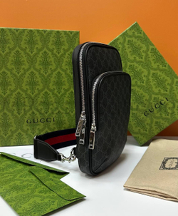 Мужская сумка Gucci Supreme черного цвета