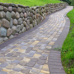 Тротуарная плитка КЛАССИКО - Листопад гладкий Янтарь, комплект из 3 видов плит