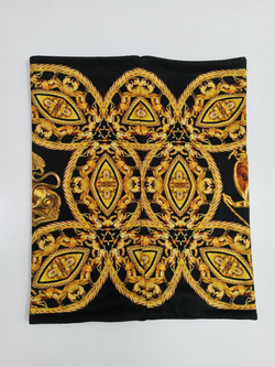 Двусторонний снуд "Золото предков", принт по мотивам знаменитых скифских и древнегреческих украшений