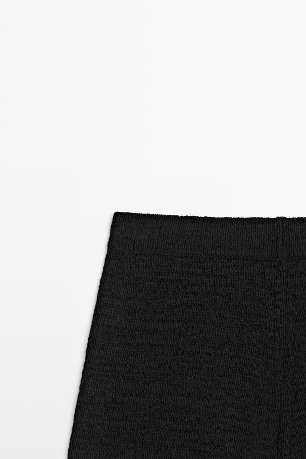 Massimo Dutti Вязаные шорты с текстурированной поверхностью, черный