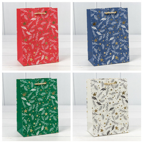 
          Пакет подарочный 14 х 20 х 8 см Набор 4 шт "Новый год" (Микс)