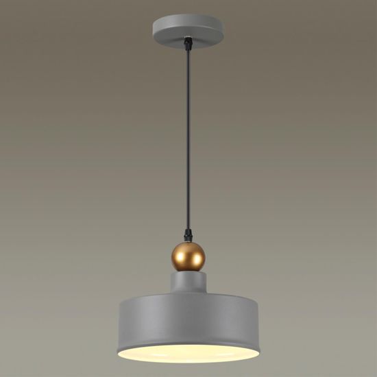 4089/1 PENDANT ODL19 495 серый/золотой Подвес Е27 1*40W BOLLI