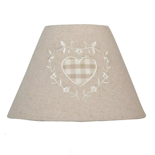 Абажур "Сердце экрю" Ø 23x15 см / E27 Металл, хлопок, лен