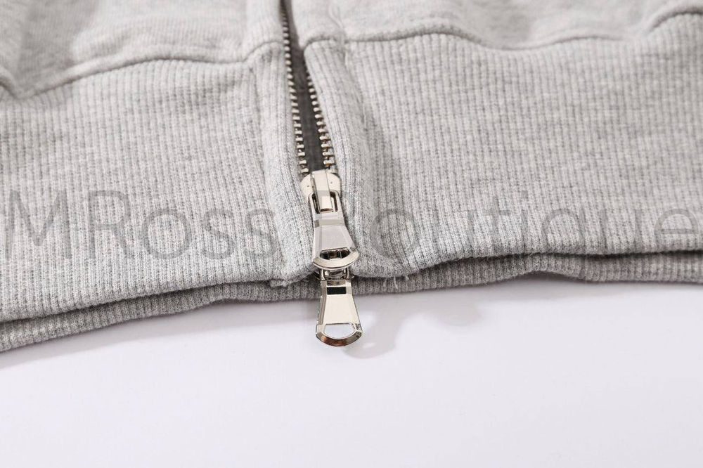 Женская толстовка Vetements серого цвета на молнии