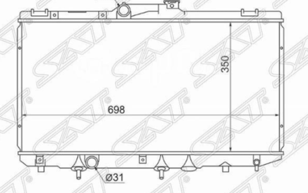 Радиатор охлаждения ДВС SAT TY0001-100