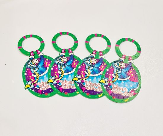 Набор новогодних подвесок на шампанское, Дед Мороз 7 шт