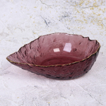 Салатник стеклянный «ICE CRYSTAL» 22см сиреневый