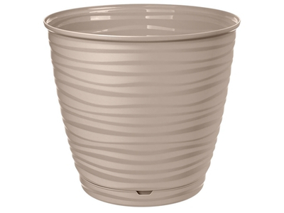 Горшок цветочный Saffron 5,4л с поддоном (бежевый)