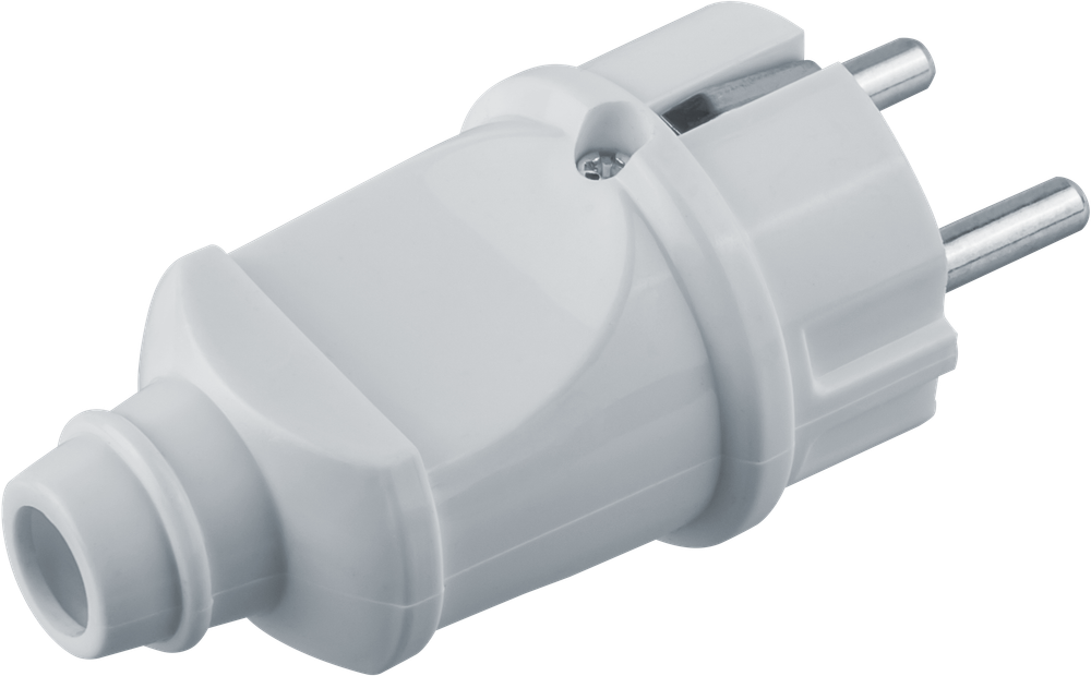 Вилка Navigator 61 359 NCA-PL02-16A-E-WH прямая с/з белая