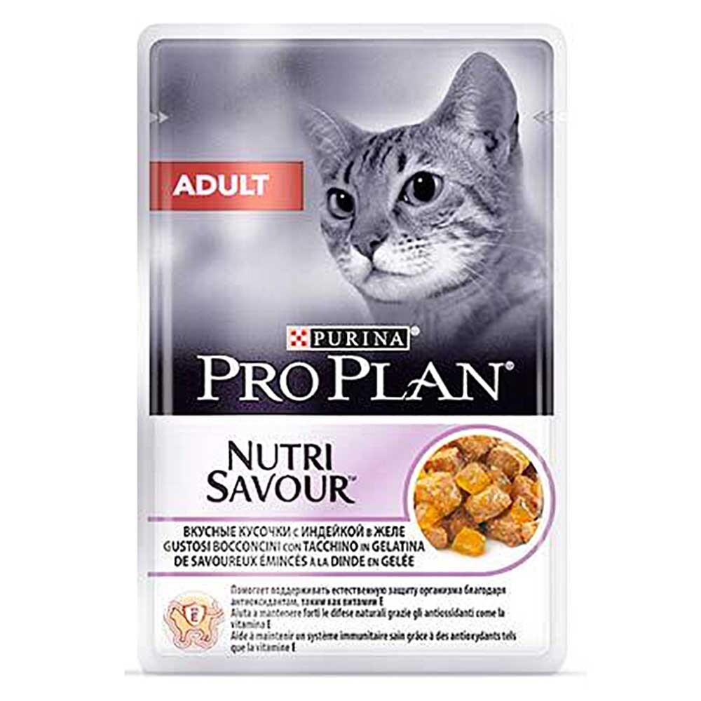 Pro Plan Adult Turkey 85 г - консервы (пауч) для кошек (индейка в желе)