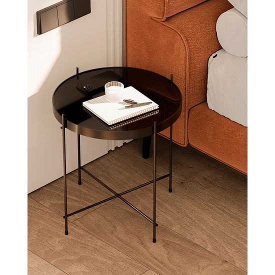 Столик josen, D43 см, черный