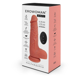 Телесный перезаряжаемый вибратор-реалистик с возвратно-поступательными движениями - 22,5 см. (Цвет: телесный)