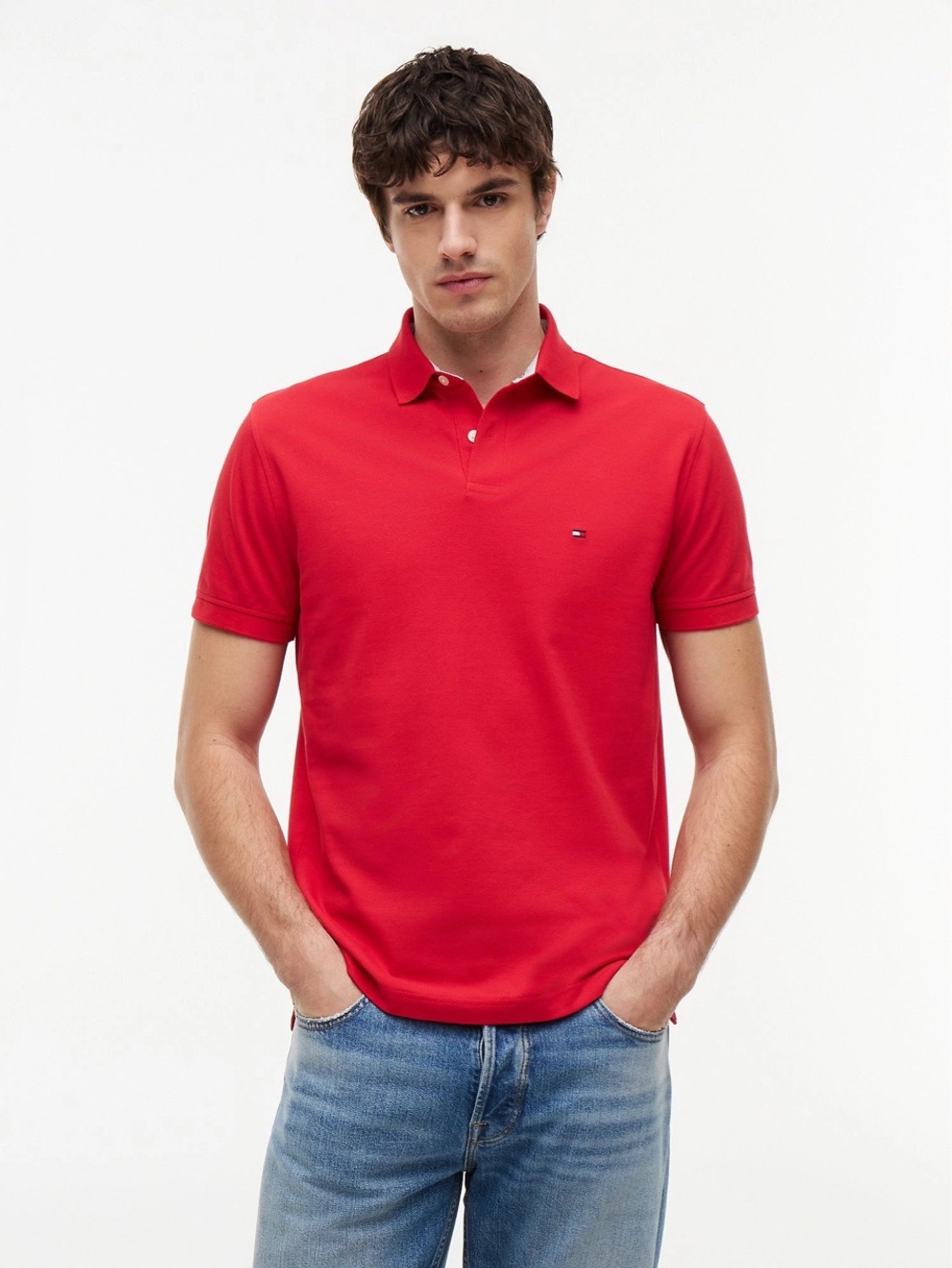 Поло Tommy Hilfiger Regular Fit Stretch Primary Red