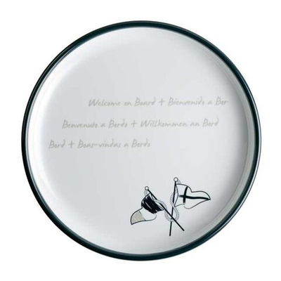 Тарелка небьющаяся десертная "Welcome on board", 21 см, 6 шт (10260842)