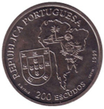 200 эскудо Португалия. Мессионер Жозе ди Аншиета. 1997 год. UNC