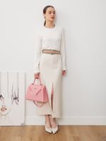 БАЗОВЫЙ ТОНКИЙ РЕМЕНЬ С МЯТОЙ ПРЯЖКОЙ ЗАМША ФИСТАШКОВЫЙ