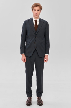 Мужской классический костюм (темно-синий) В59