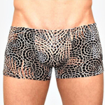 Мужские трусы-боксеры с велюровым цветочным узором (Размер: S) (Цвет: черный)