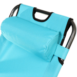 Шезлонг пляжный металл, 153х60х80 см, 100 кг, 2 положения спинки, голубой, Green Days, YTBC051-16-4535