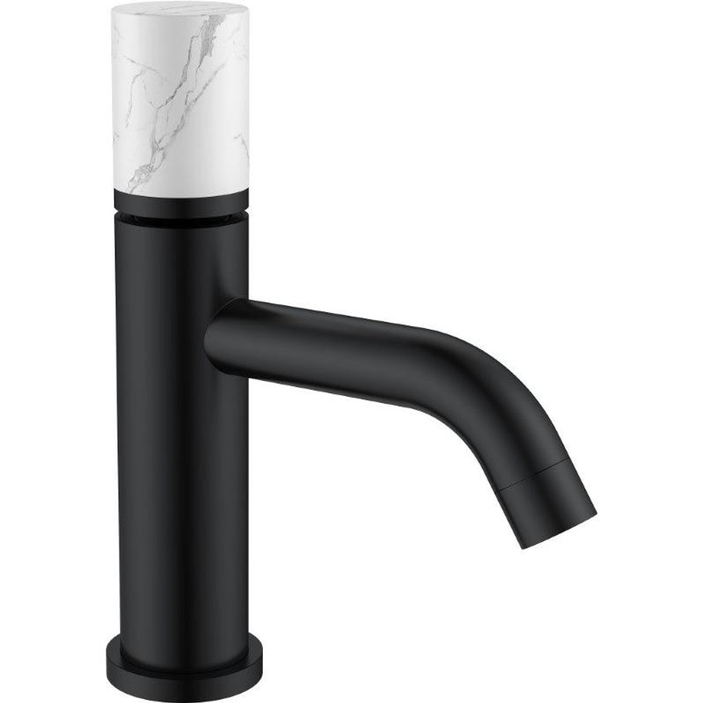 Смеситель для раковины Boheme Stick 121-B-MR-W BLACK MRAMOR WHITE