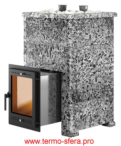 Печь для бани Эверест "Steam Master 38 INOX" Пироксенит Элит, S-40