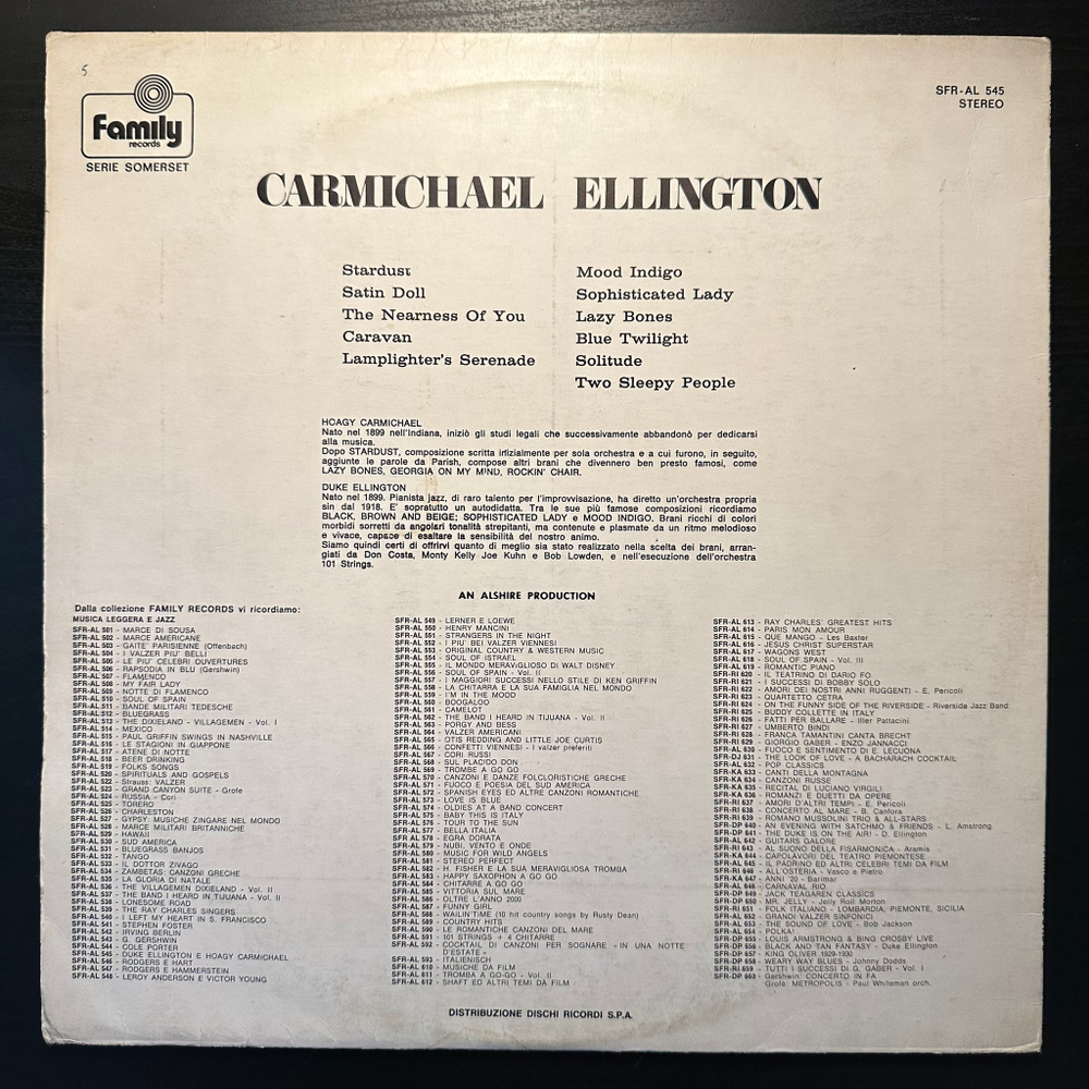 Orchestra "101 Strings" - Carmichael Ellington (Италия)