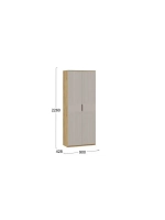 Шкаф для одежды Дуб Крафт золотой, Мокко 90х43х226