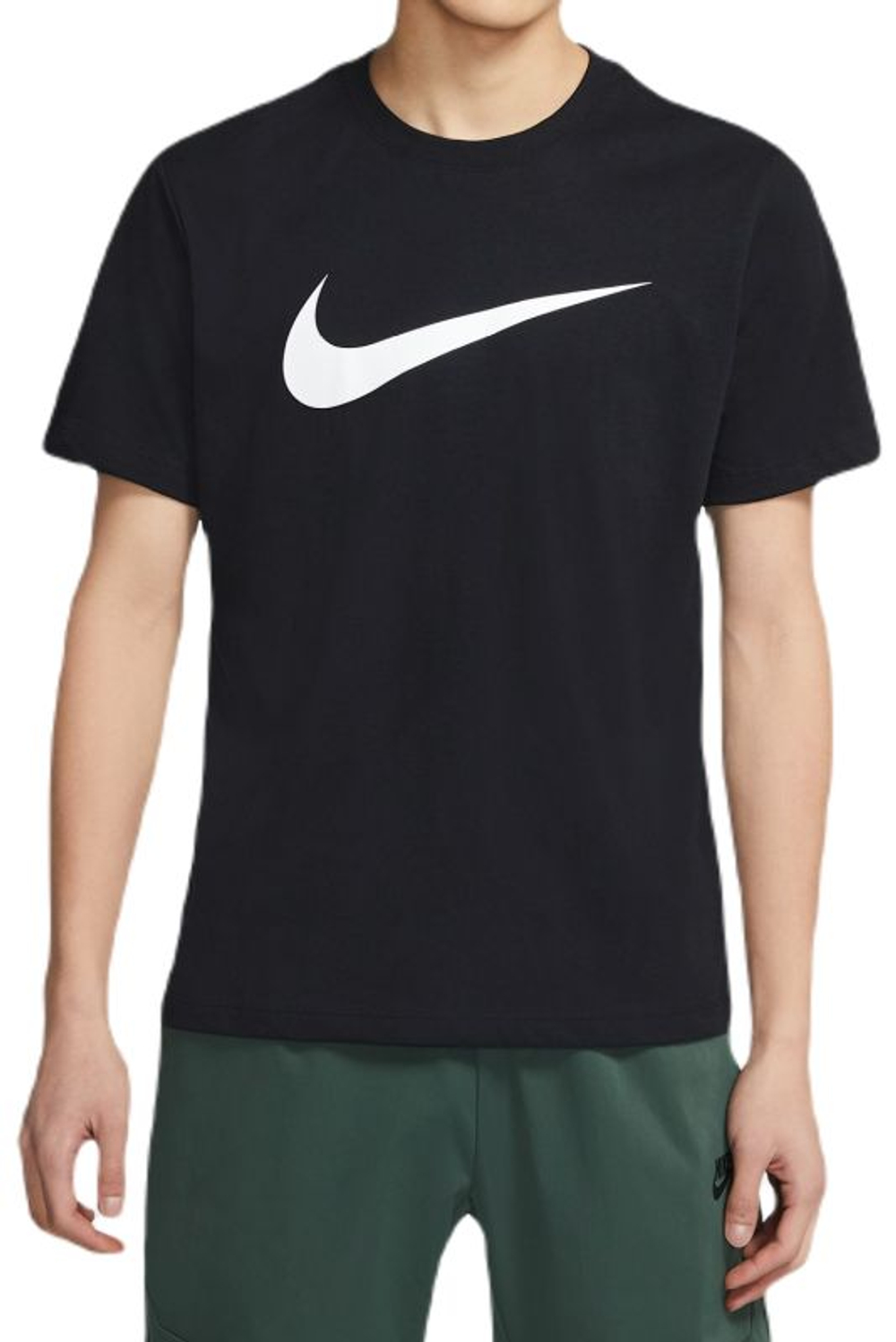 Теннисная футболка Nike Sportswear Swoosh - black/white