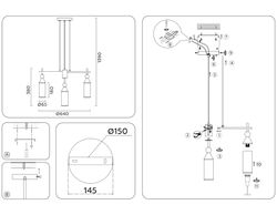 Ambrella Подвесная люстра Modern LH55278