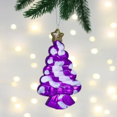 Елочная игрушка «Сладкая ёлочка» 7,5*1,5*14 см, Фиолетовый