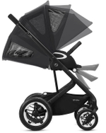 Коляска Cybex Talos S Lux BLK complete Aton S2 Lava Grey Base One 4 в 1 Moon Black с дождевиками