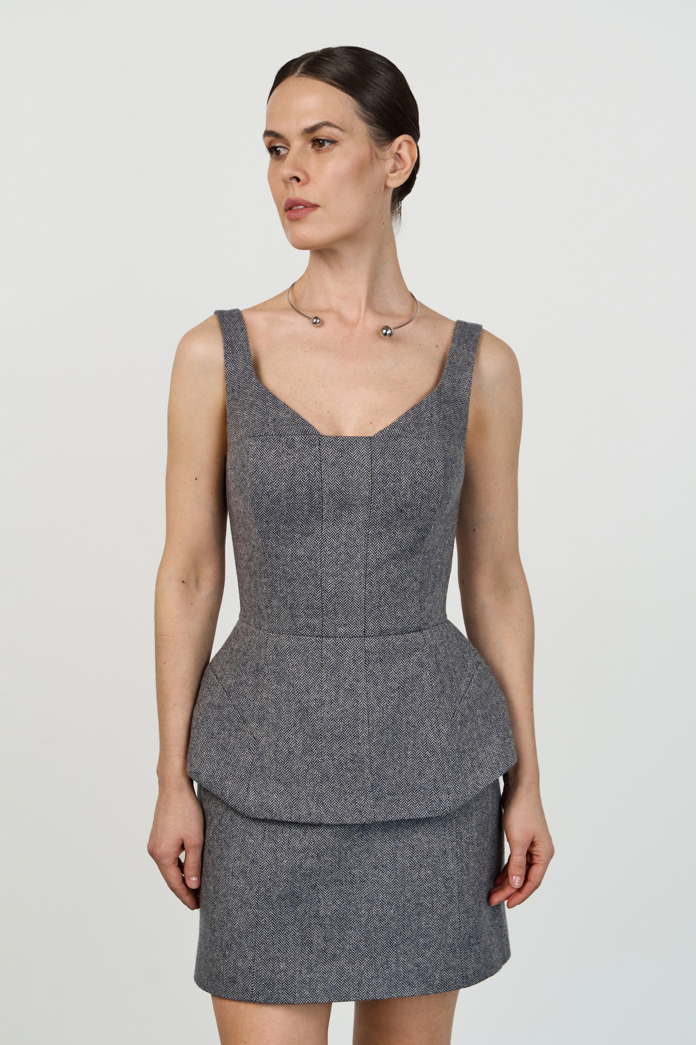 Топ корсетный шерстяной