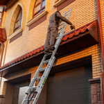 Лестница Сибртех трехсекционная 8 ступеней, алюминиевая