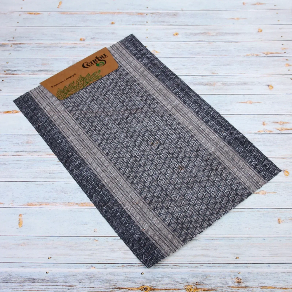 Салфетка на стол 45*30см плетеная «HOME» серый