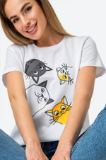 Женская хлопковая футболка Happyfox