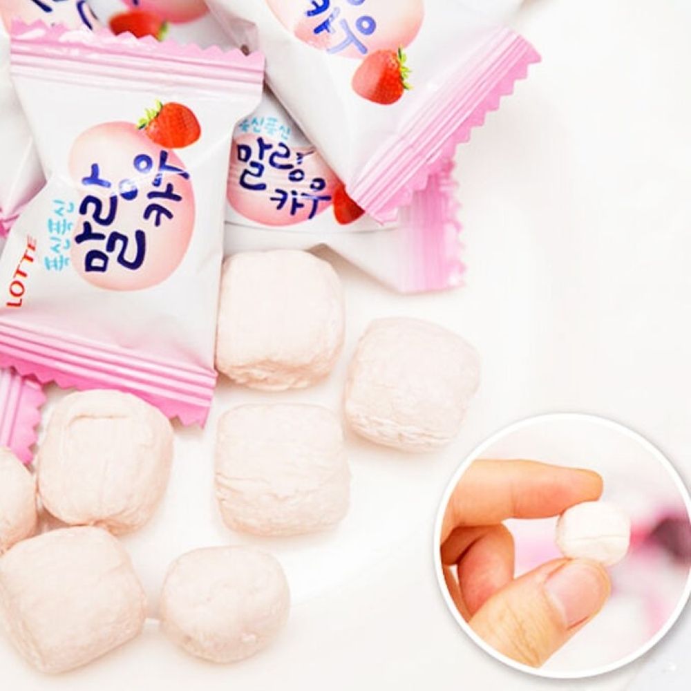 Жевательная конфета Lotte Malang со вкусом клубники 158 г x 2 шт