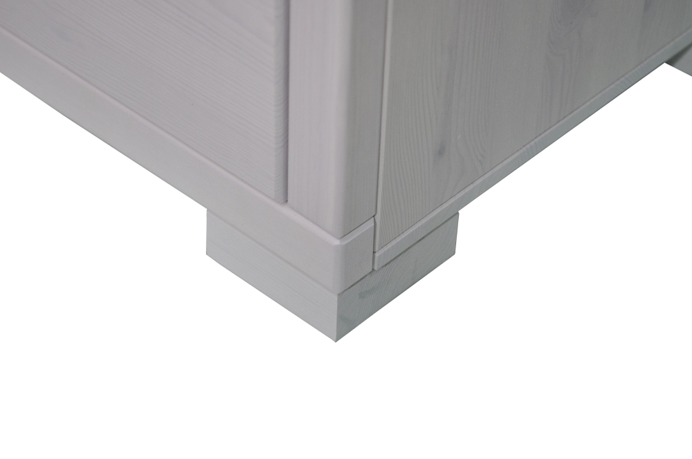 Шкаф витрина 100х43х165, Мэдисон, стеклянная для посуды книг, в гостиную, столовую, буфет стеклянный, деревянная, белый, Dipriz